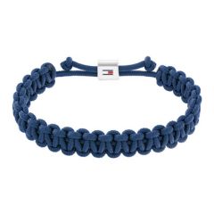 Tommy Hilfiger Kék fonott textil karkötő