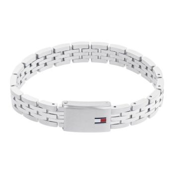 Tommy Hilfiger Nemesacél Hilfiger logós férfi karkötő
