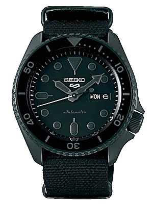 Seiko 5 Sport Street Style fekete nato szíjas férfi automata óra