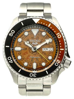Seiko 5 Sports SKX 'Skeleton' narancssárga automata karóra