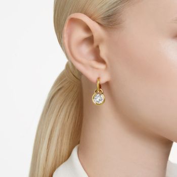 Swarovski Dextera arany színű fülbevaló fehér kristállyal