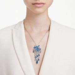 Swarovski Gema nyaklánc kék vegyes metszésű kristályokkal