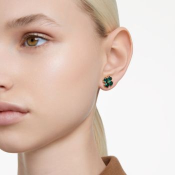 Swarovski Idyllia zöld lóhere fülbevaló