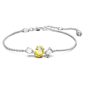 Swarovski Mesmera karkötő fehér és sárga kristállyal
