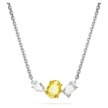 Swarovski Mesmera nyaklánc sárga és fehér kristállyal