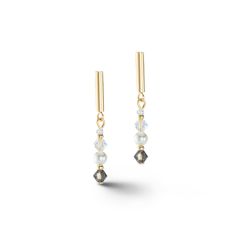 Coeur de Lion Princess Pearls arany színű fehér szürke fülbevaló