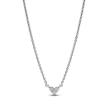 Pandora ékszer Tripla köves szív ezüst nyaklánc