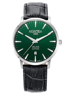 Roamer Valais zöld számlapos dupla szíjas férfi óra