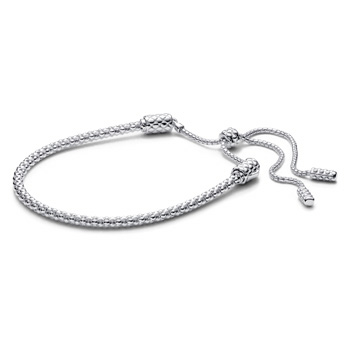 Pandora ékszer Moments szegecselt kígyólánc állítható ezüst karkötő