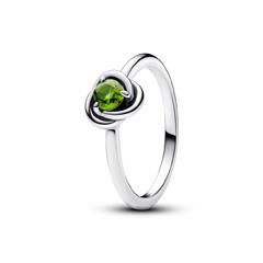 Pandora ékszer Tavasz zöld örökkévalóság körök ezüst gyűrű