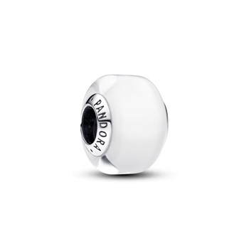 Pandora ékszer Fehér mini muránói üveg charm