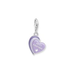 Thomas Sabo Ezüst best friends szív charm lila tűzzománccal