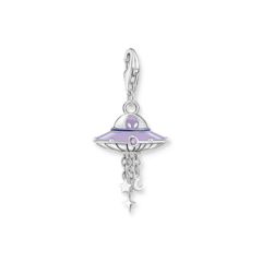 Thomas Sabo Ezüst ufo csészealjban charm lila tűzzománccal