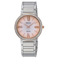 Seiko Pink Solar ezüst női karóra