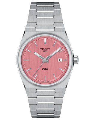 Tissot PRX quartz rózsaszín számlapos karóra