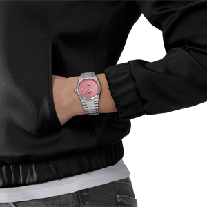 Tissot PRX quartz rózsaszín számlapos karóra