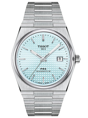 Tissot PRX Powermatic 80 'Ice Blue' kék férfi karóra