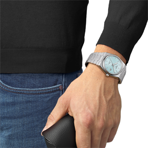 Tissot PRX Powermatic 80 'Ice Blue' kék férfi karóra