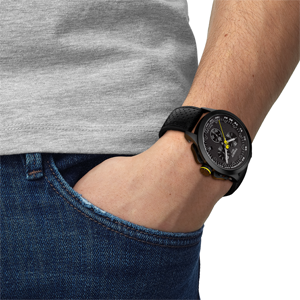 Tissot Cycling Chronograph Tour de France 2022 Special Edition fekete karóra