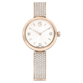 Swarovski Illumina pezsgő színű női óra kristályokkal