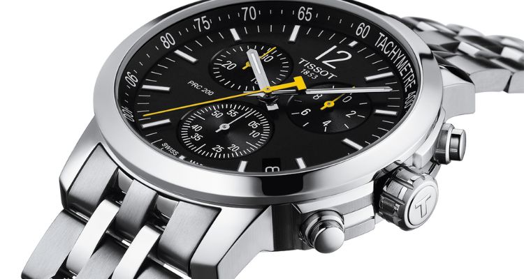 Tissot PRC 200 fekete számlapos chronograph férfi karóra