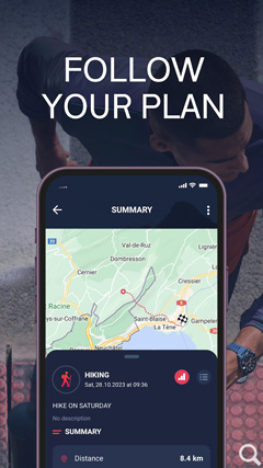 Tissot T-Connect applikáció térkép adatokkal