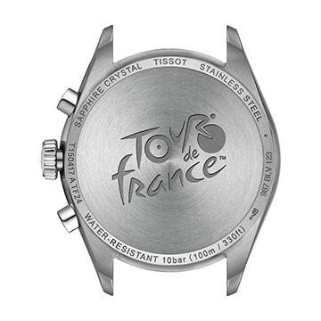 Tissot PR 100 'Tour de France' fekete chronograph férfi karóra hátlap