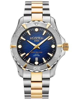 Roamer Deep Sea 200 bicolor férfi óra kék számlappal