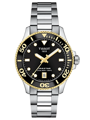 Tissot Seastar 1000 fekete számlapos quartz karóra