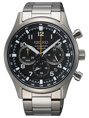 Seiko Neo Sports fekete számlapos chronograph férfi karóra