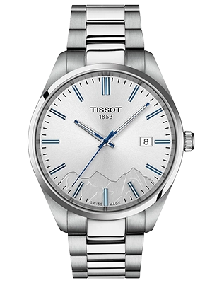 Tissot PR 100 Jungfraubahn quartz ezüst férfi karóra