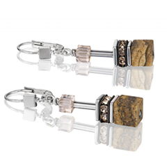 Coeur de Lion GeoCUBE jáspis swarovski fülbevaló