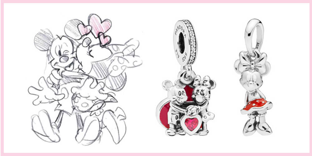 Pandora Mickey és Minnie charmok