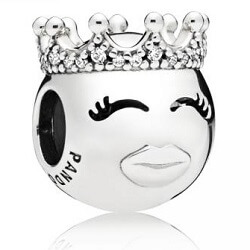 Pandora ékszer Hercegnő koronával ezüst charm