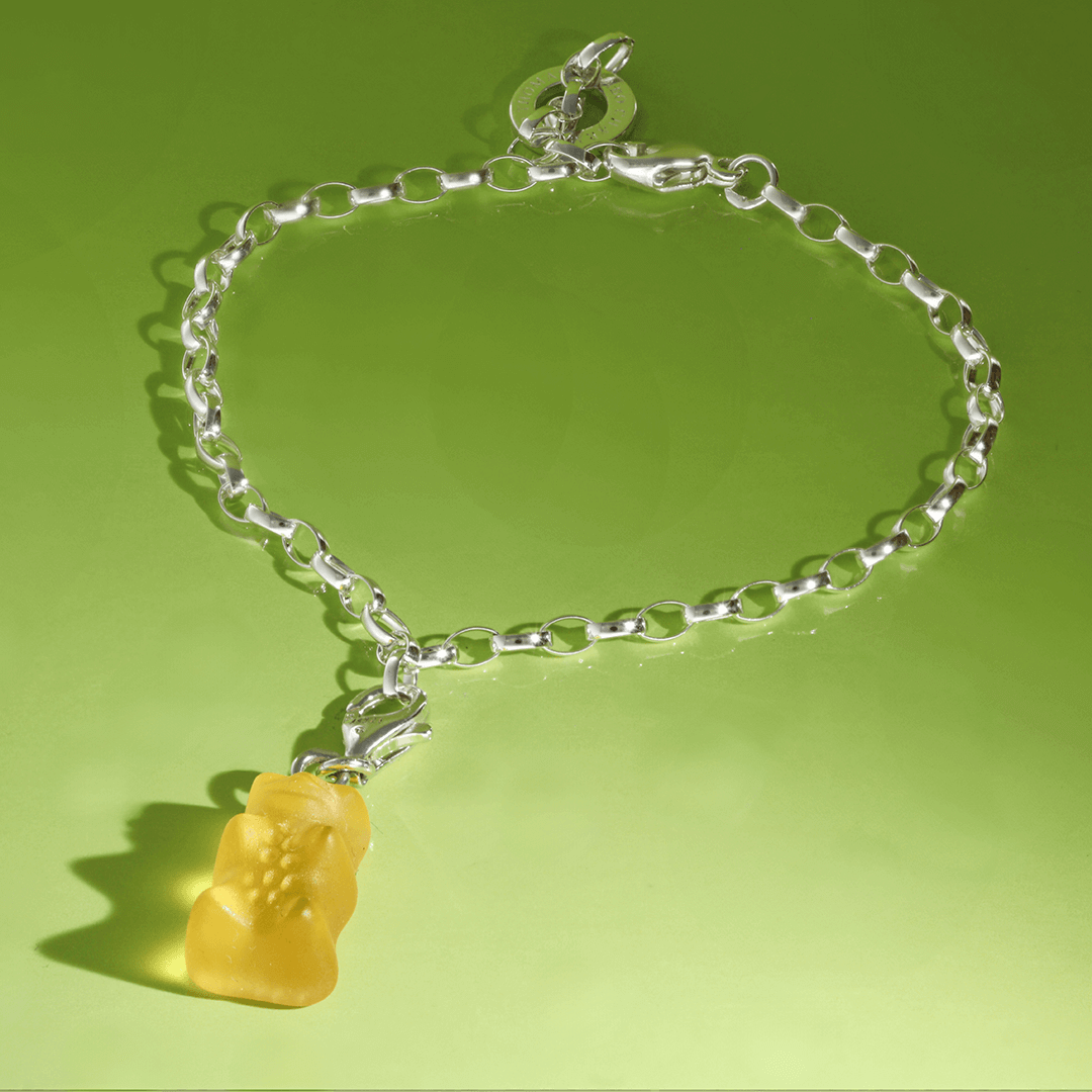 Thomas Sabo ezüst karkötő egy Haribo gumi maci charm-mal