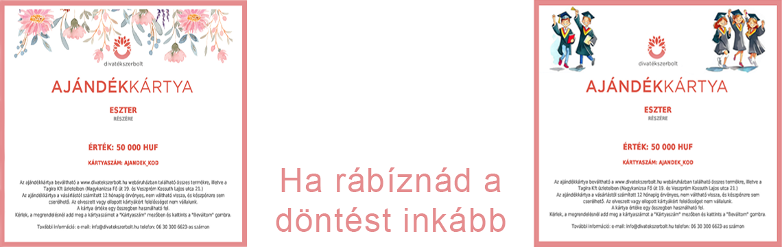 Ajándékkártya - Divatékszerbolt