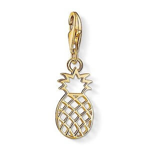 Thomas Sabo 18K arannyal bevont ananász ezüst charm