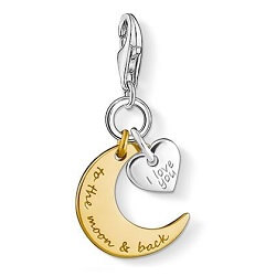 Thomas Sabo Hold és szív ezüst charm