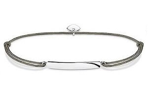 Thomas Sabo Textil karkötő gravírozható ezüst lappal