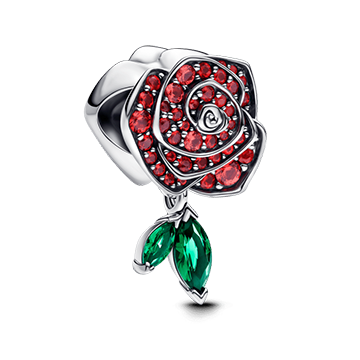 Szikrázó virágzó rózsa charm