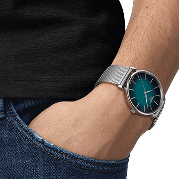 Tissot Everytime zöld számlapos férfi óra