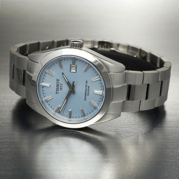 Tissot Gentleman Powermatic 80 Silicium világoskék számlapos óra