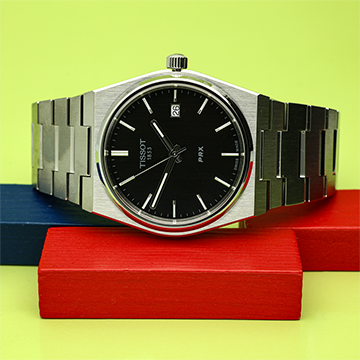 Tissot PRX quartz fekete számlapos óra