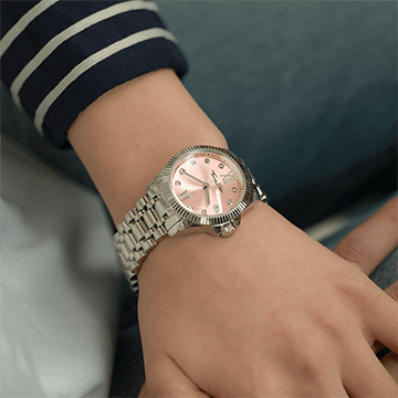 Thomas Sabo Ezüst színű óra rózsaszín számlappal