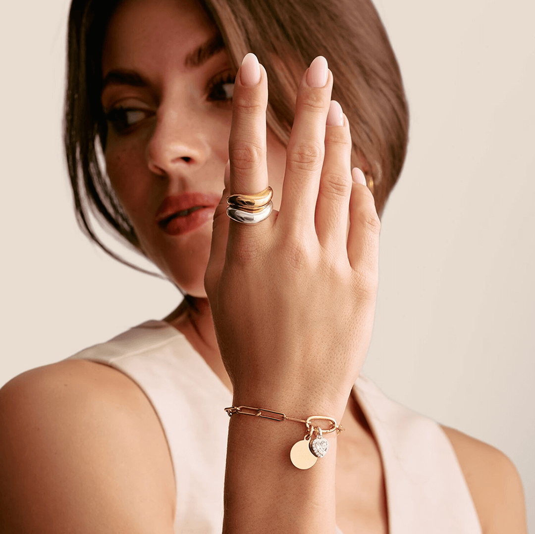 Thomas Sabo Gravírozható kerek aranyozott nagy ezüst connect charm