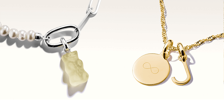 Thomas Sabo Aranyozott szingapúri nyaklánc és Connect charmok