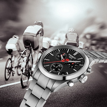 Tissot PR 100 'Vuelta' fekete férfi chronograph férfi óra