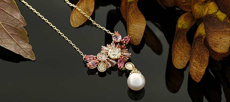 Swarovski Gema aranyszínű nyaklánc