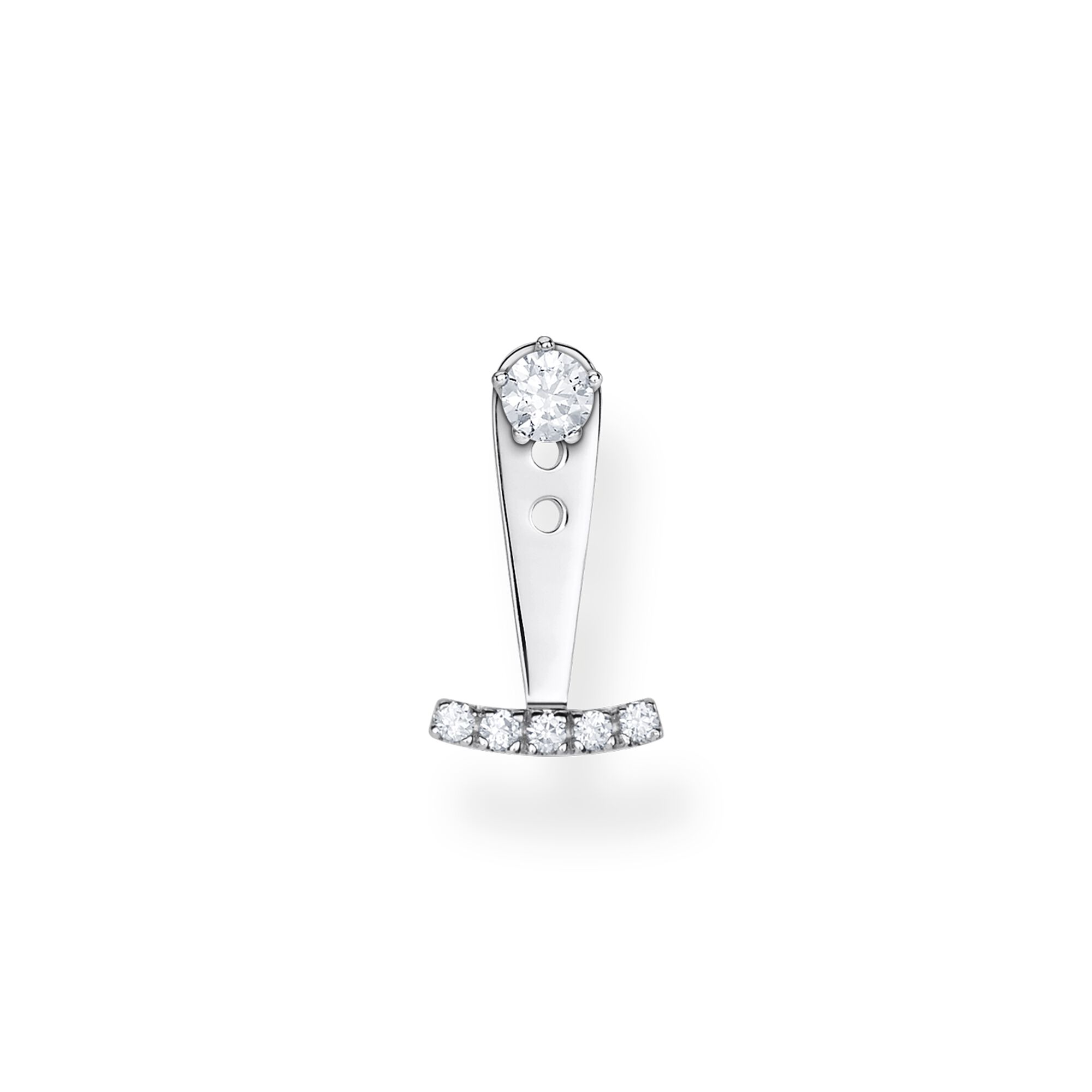 Ear Cuff Thomas Sabo In Argento 925 Con Pietra Bianca – Orecchino Da Donna EC0018-051-14, Regalo Di Classe