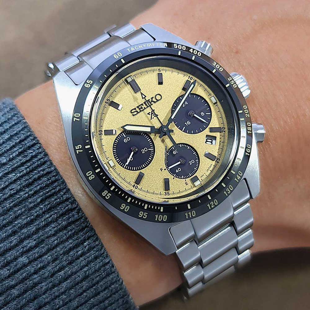 Seiko Prospex Solar Speedtimer Chronograph sárga számlapos férfi óra -  ssc817p1